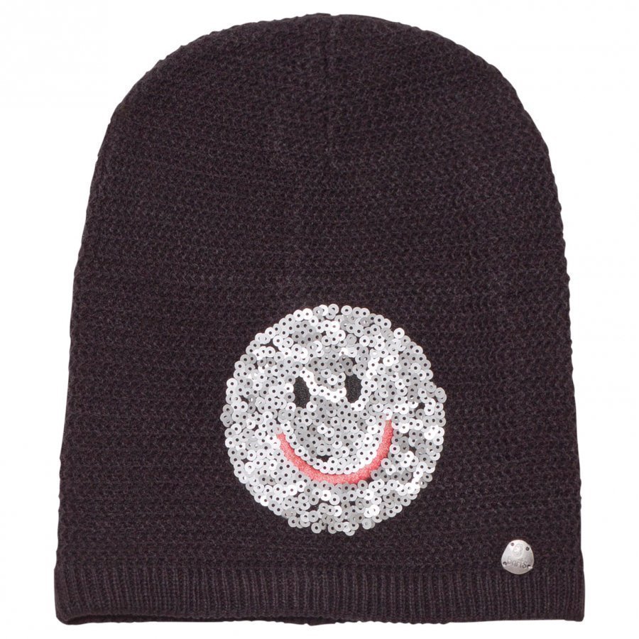 Barts Black Smiley Face Fable Beanie Pipo