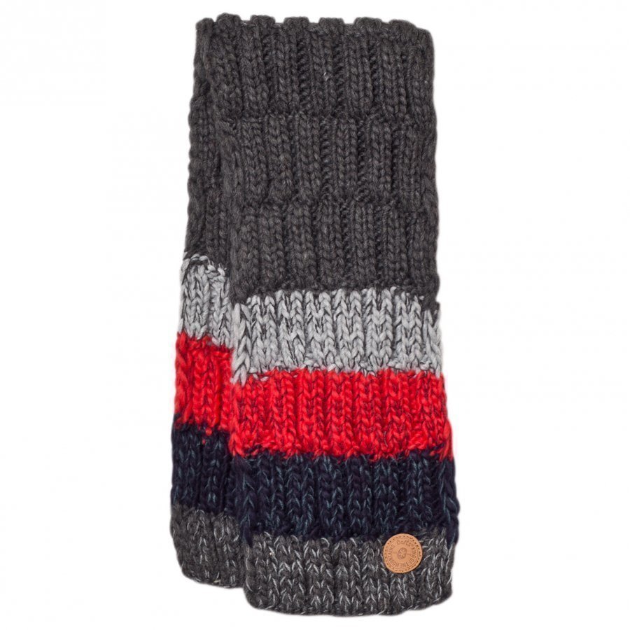 Barts Dark Grey And Red Stripes Wilhelm Scarf Villahuivi