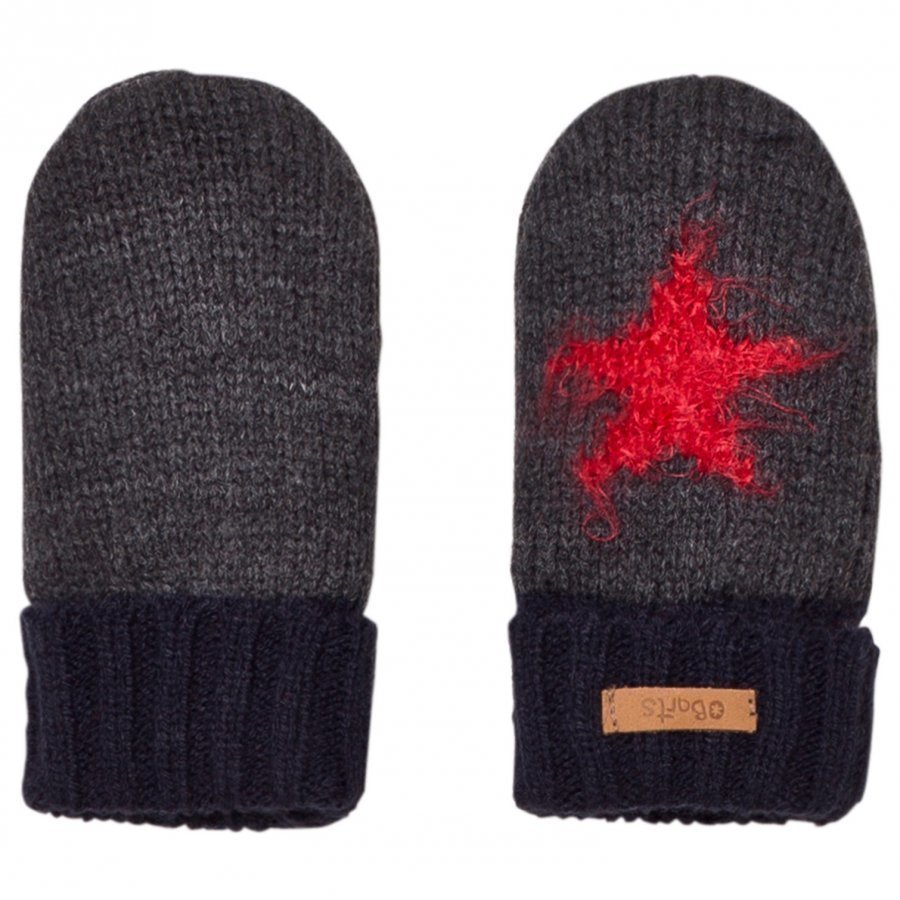 Barts Grey And Black Star Milkyway Mittens Fleece Lapaset