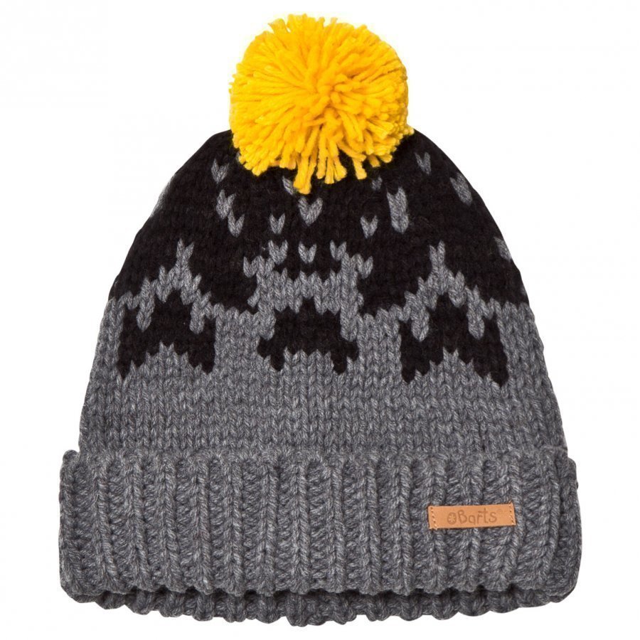 Barts Pom Pom Baigh Beanie Dark Grey/Yellow Pipo