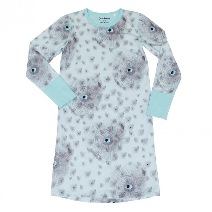 Beau & Rooster Night Owl Nightdress Canal Blue Yöpaita