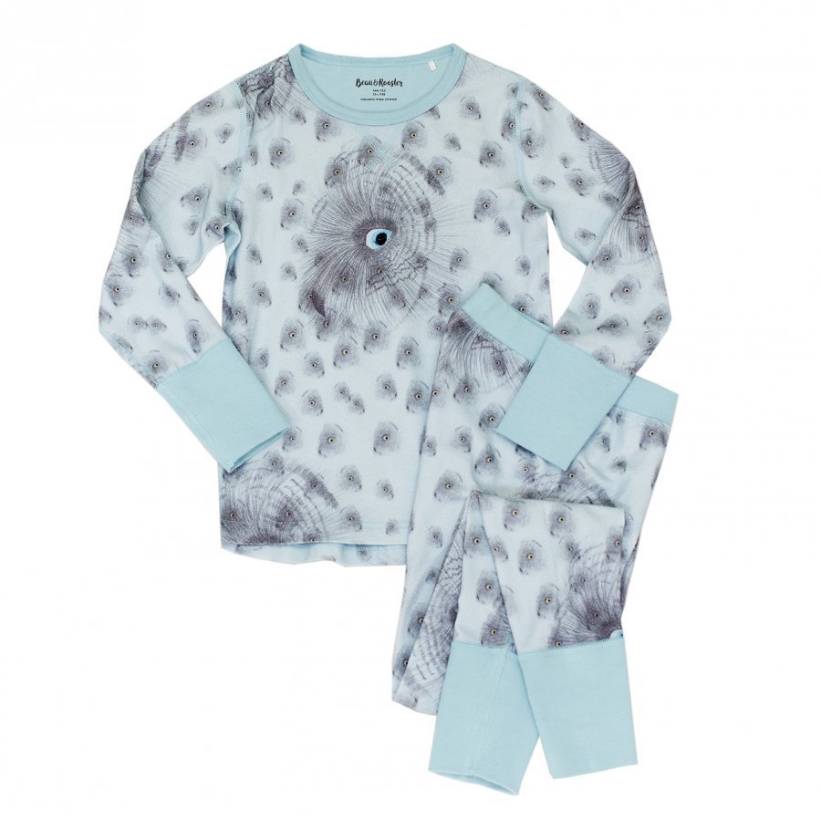 Beau & Rooster Night Owl Pyjamas Canal Blue Yöpuku