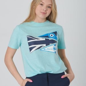 Ben Sherman Textured Pennants Tee T-Paita Sininen