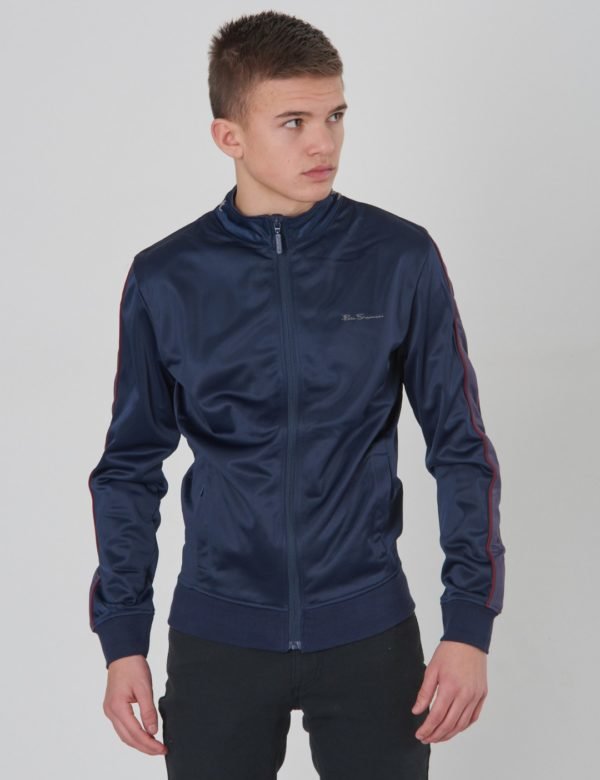 Ben Sherman Tricot Funnel Jacket Neule Sininen