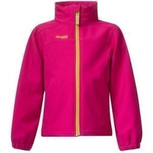 Bergans Softshelltakki Reine Kids Jacket Vaaleanpunainen