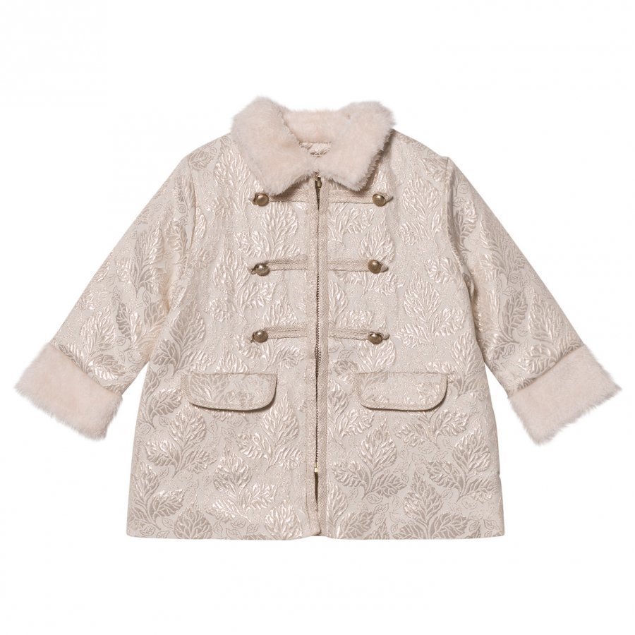 Billieblush Cream Jacquard Military Coat Armeijatakki