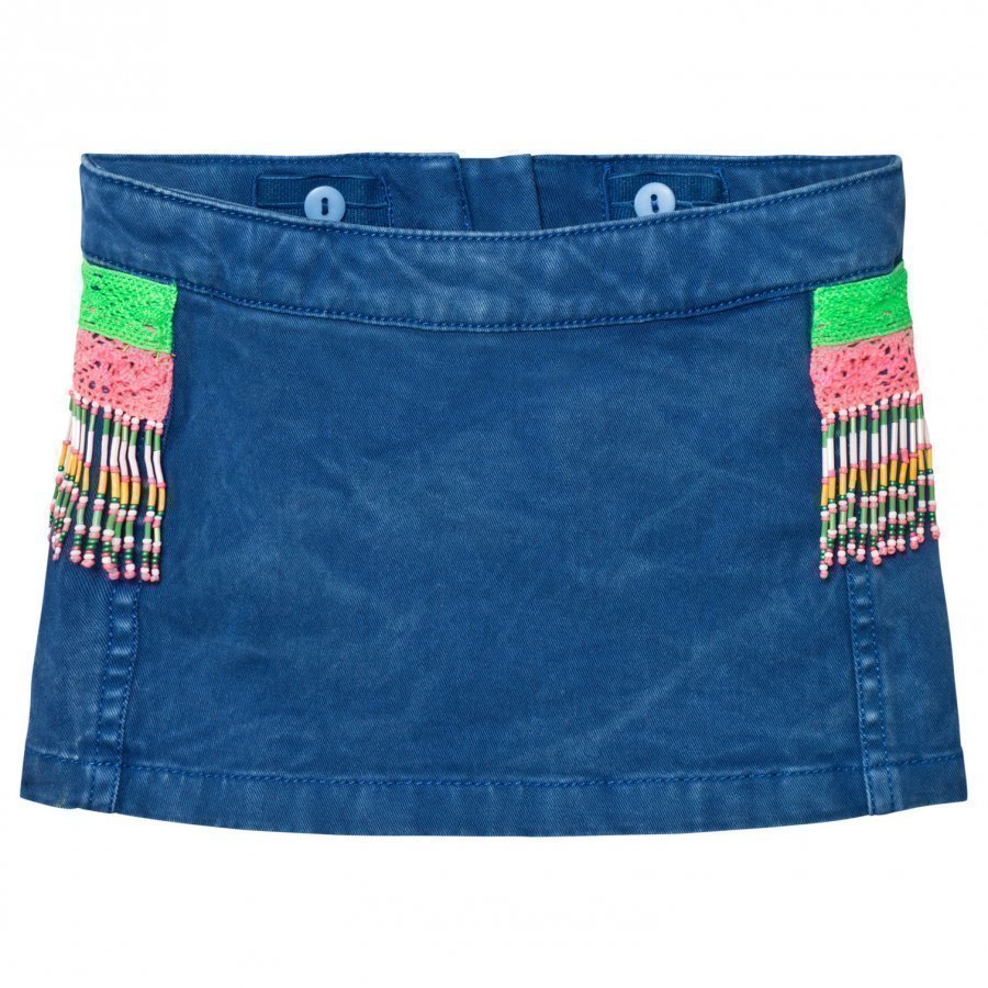 Billieblush Denim Acid Skirt With Bead Detailing Lyhyt Hame