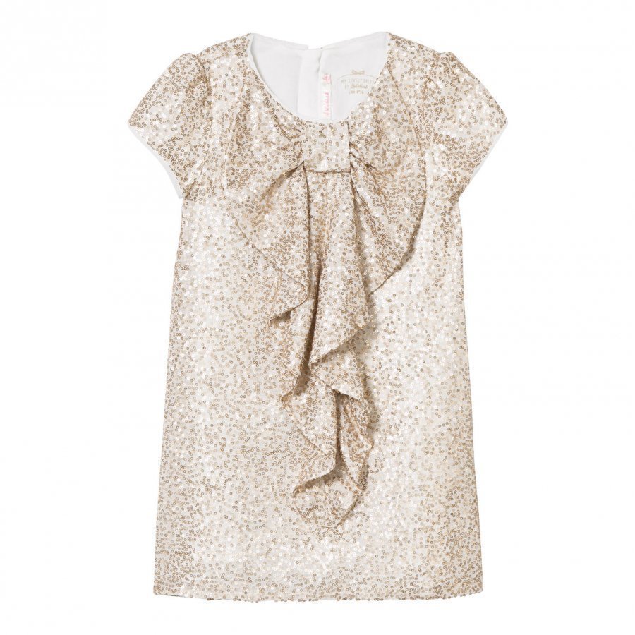 Billieblush Gold Sequin Bow Front Dress Juhlamekko