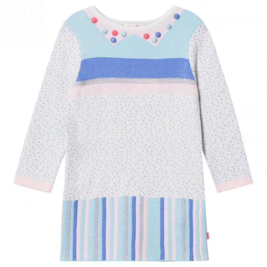 Billieblush Multi Patterned Knit Pom Pom Dress Mekko