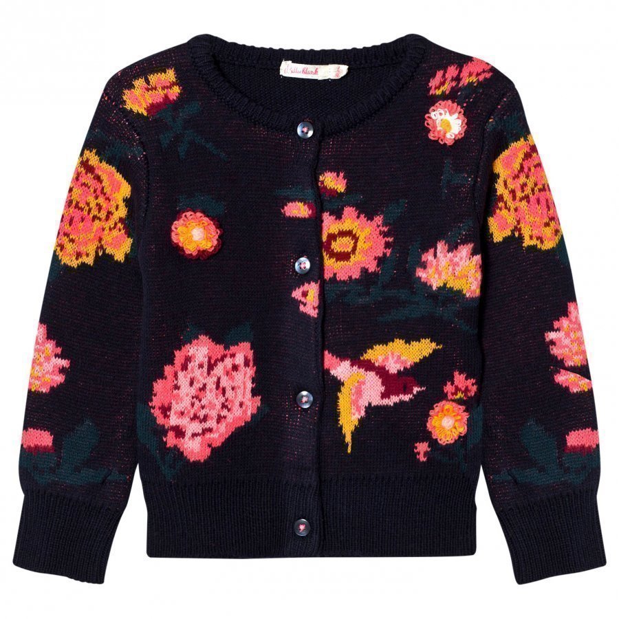 Billieblush Navy Floral Cardigan Neuletakki