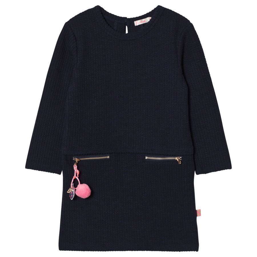 Billieblush Navy Pom-Pom Detail Jumper Dress Mekko