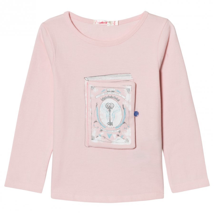 Billieblush Pale Pink Book Applique Tee T-Paita