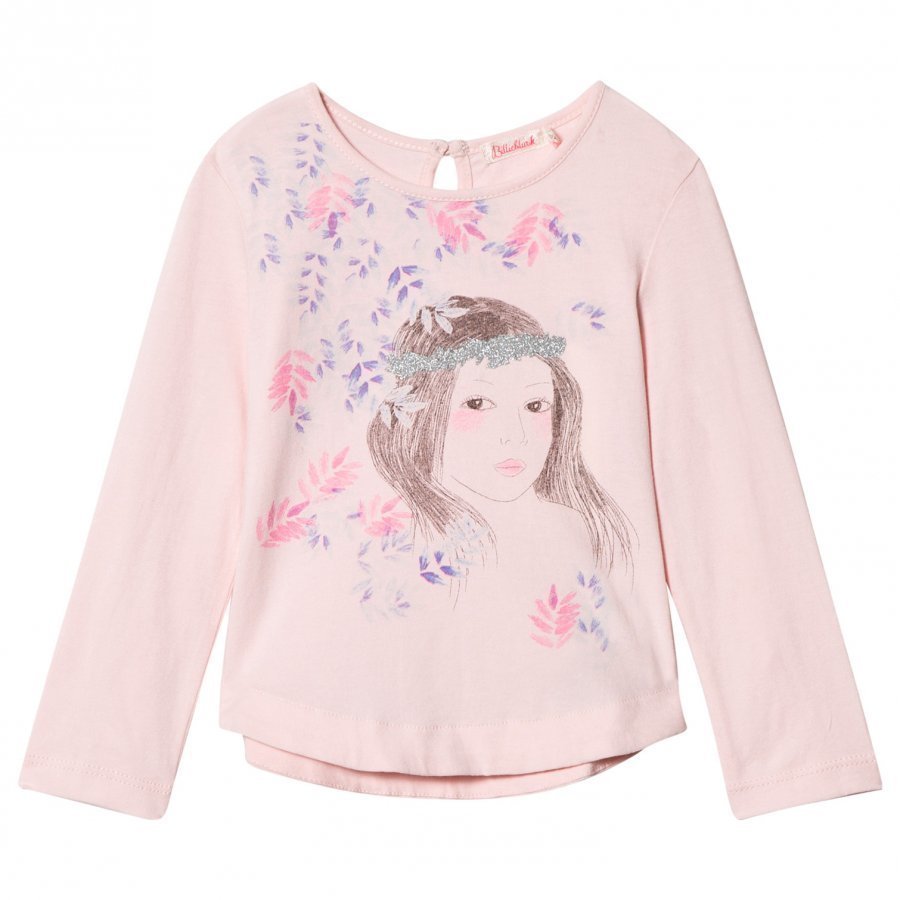 Billieblush Pale Pink Floral Girl Print Tee T-Paita