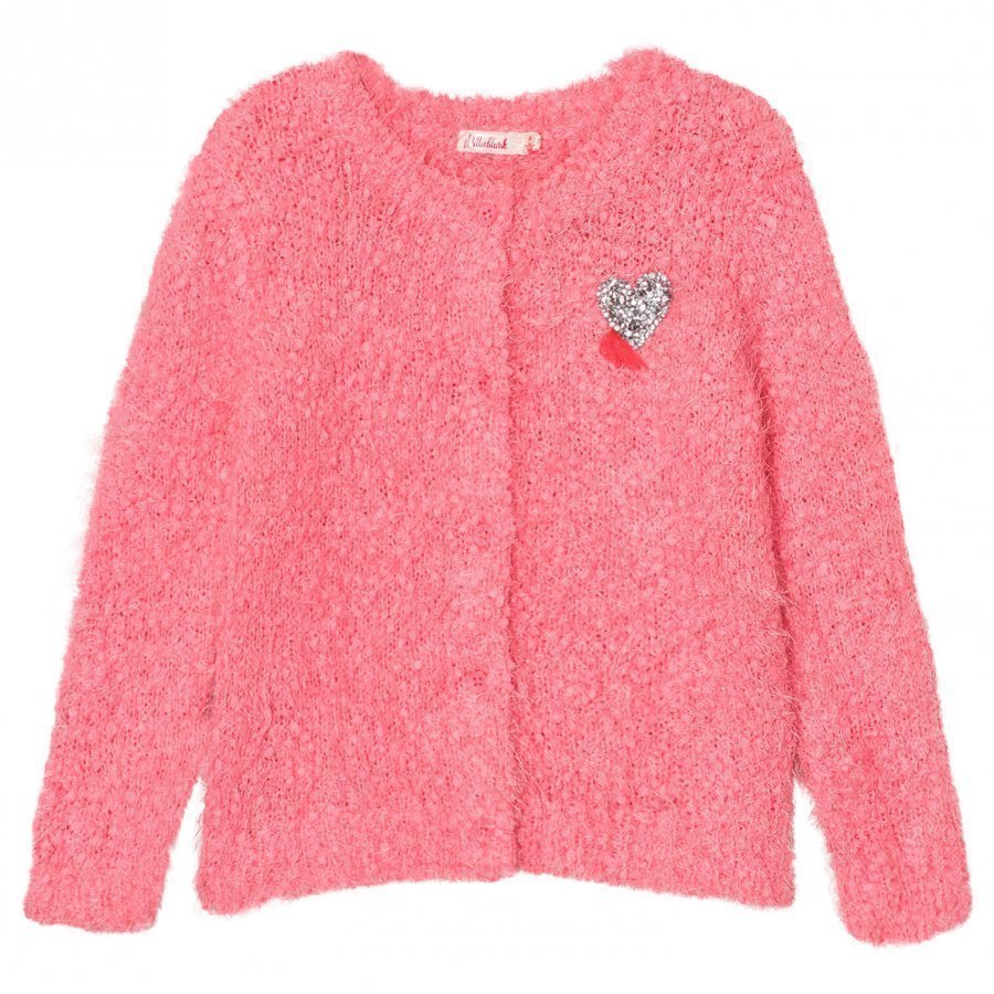 Billieblush Pink Fluffy Knit Cardigan Neuletakki