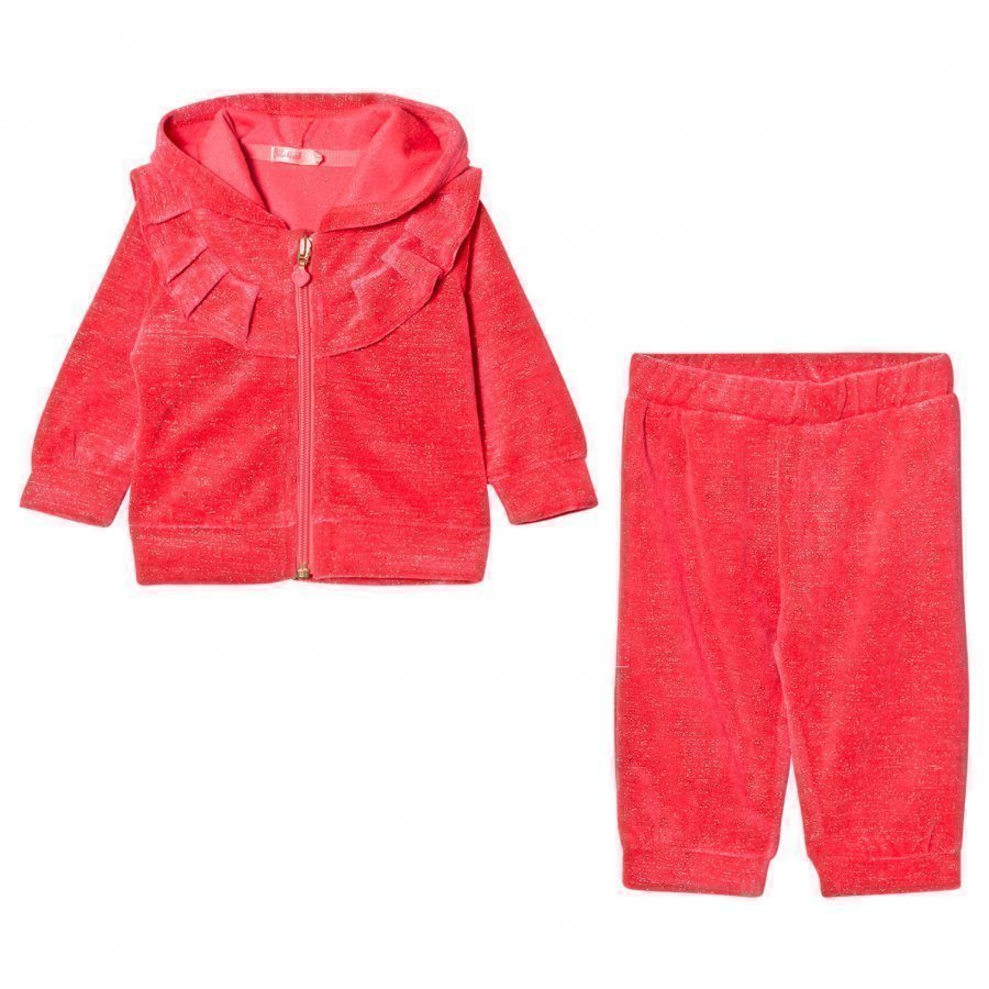 Billieblush Pink Glitter Velour Tracksuit Verryttelyasu