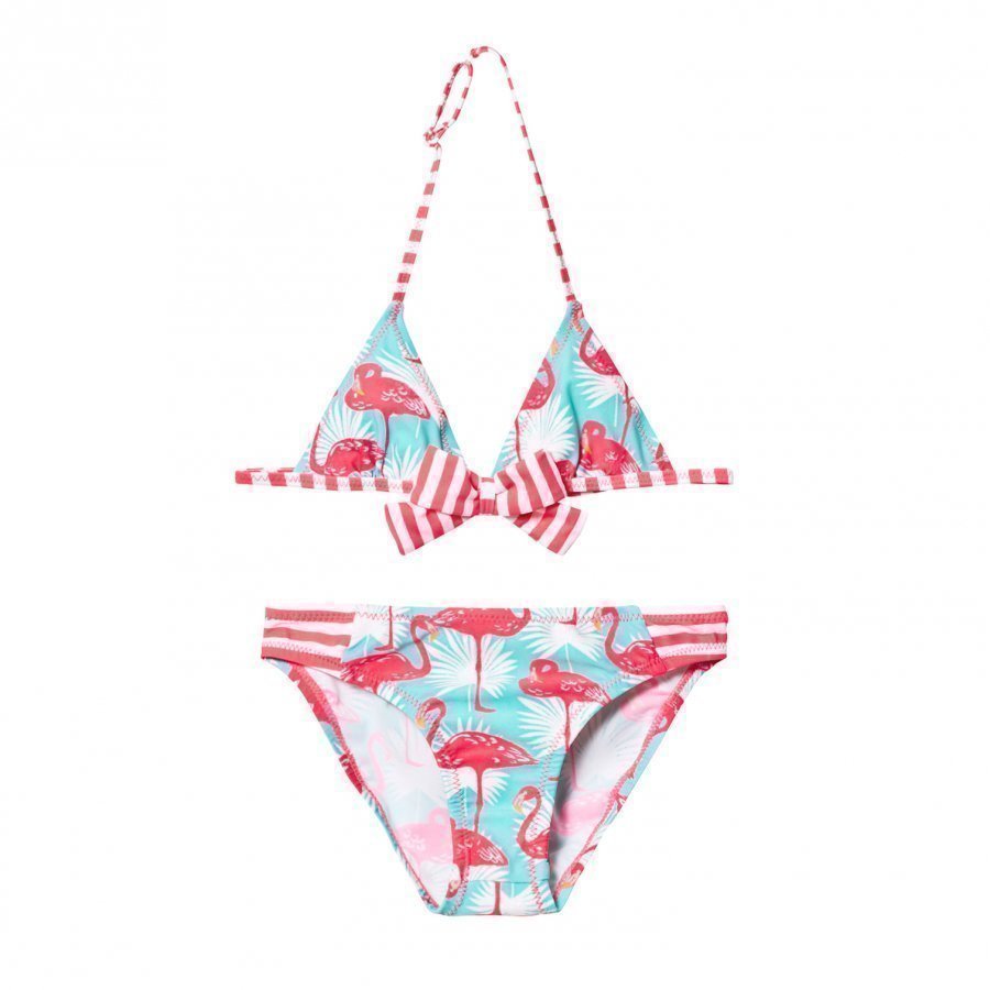 Billieblush Turquoise Flamingo Print Bikini Bikinit