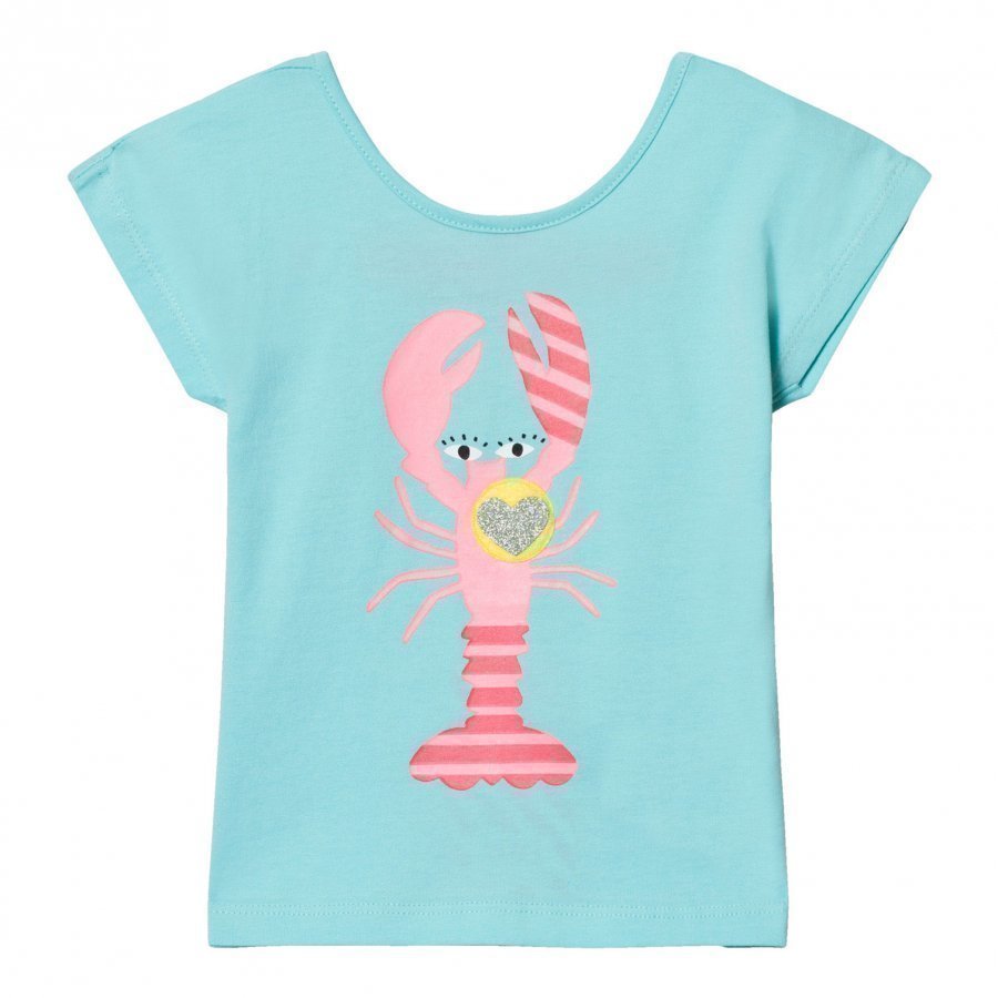 Billieblush Turquoise Lobster Print Tee T-Paita