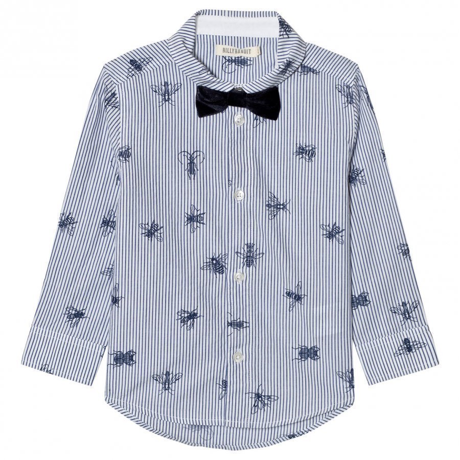 Billybandit Bee Print Bow Tie Shirt Kauluspaita