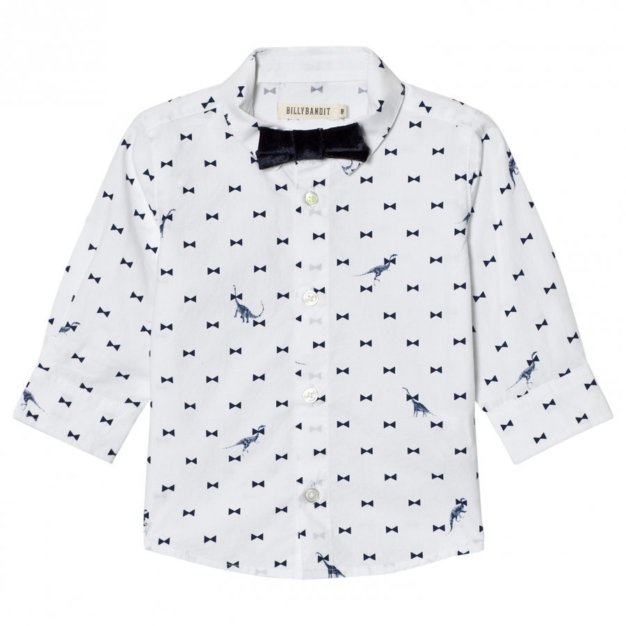 Billybandit Dinosaur Print Bow Tie Shirt Kauluspaita