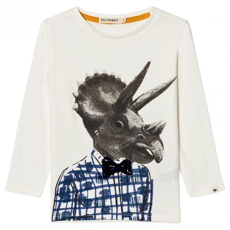 Billybandit White Dinosaur Print Tee T-Paita