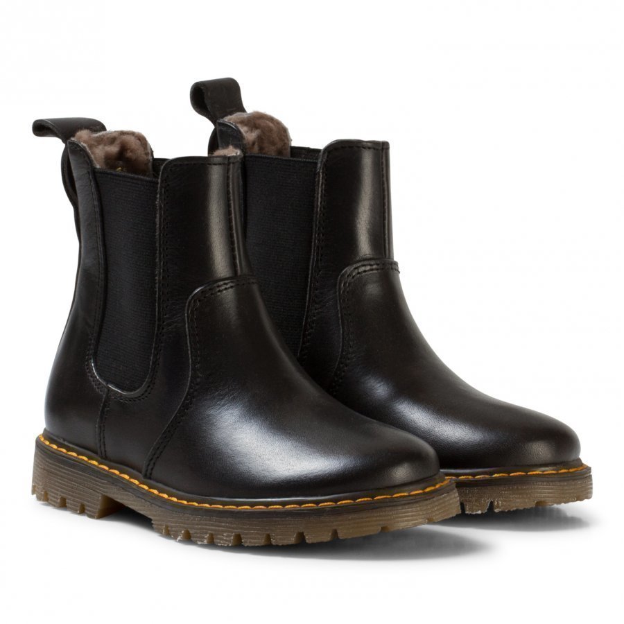 Bisgaard Lambskin Boots Black Nilkkurit