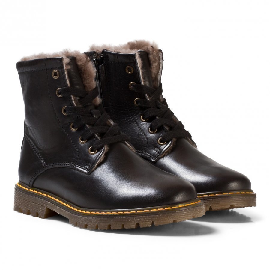 Bisgaard Lambskin Boots Black Nilkkurit