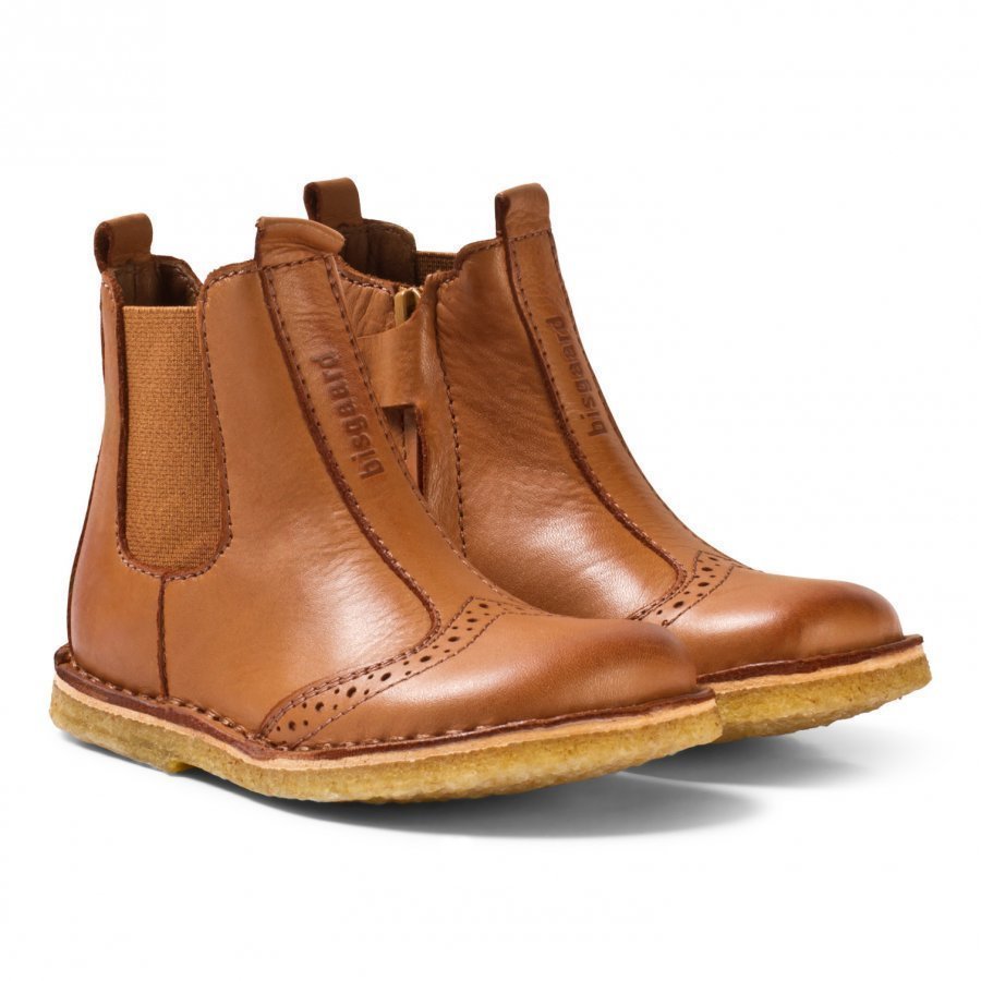 Bisgaard Leather Boots Cognac Nilkkurit