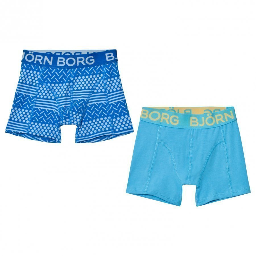 Bjorn Borg 2 Pack Print Blue Trunks Bokserit