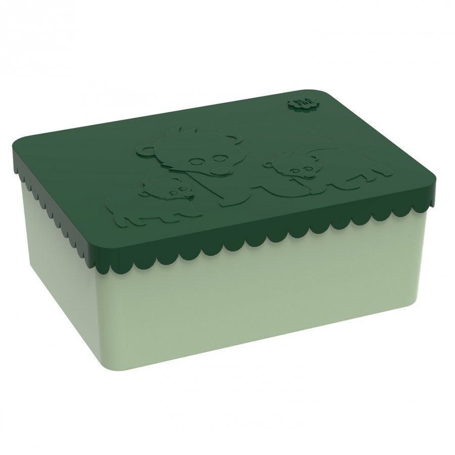 Blafre Lunchbox With 3 Compartments Bear Dark Green Lounasrasia