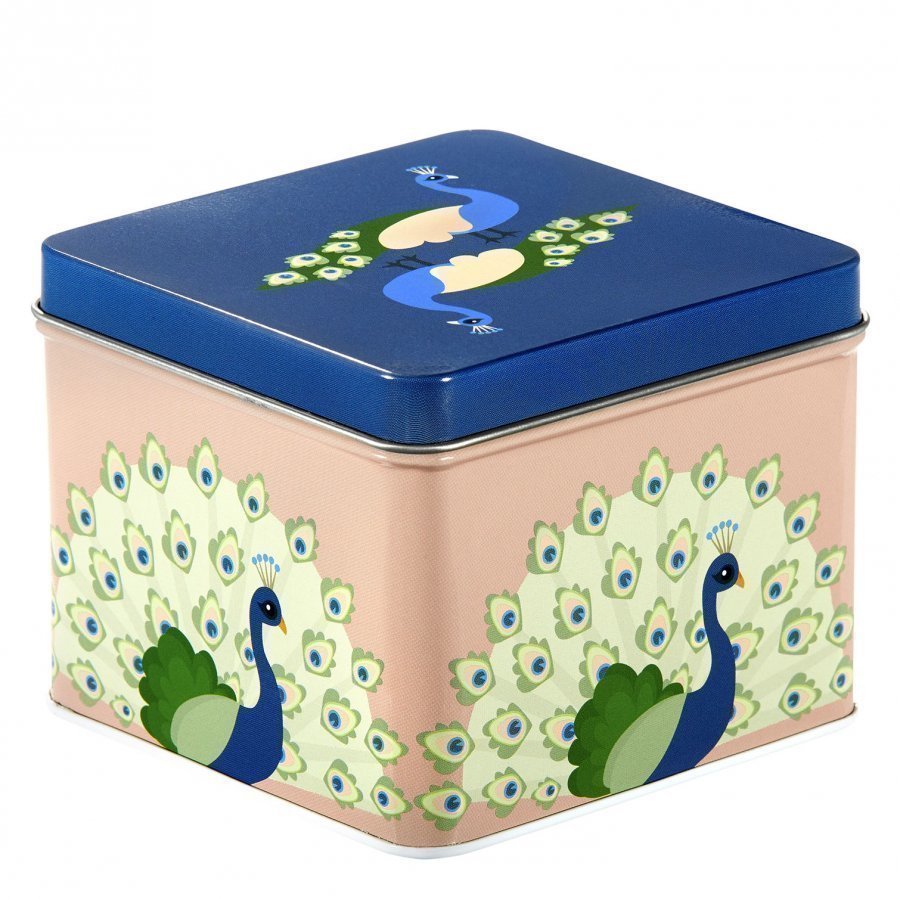 Blafre Small Tin Box Peackock Lounasrasia