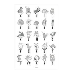 Bloomingville Alphabet Juliste Harmaa 50x70 Cm