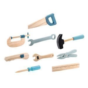 Bloomingville Toy Tool Lelu Luonnonväri / Sininen / Harmaa 9-Pakkaus