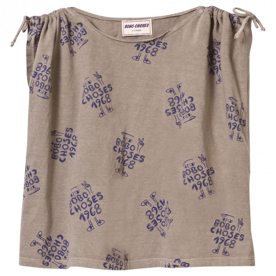 Bobo Choses 1968 Drawstring T-Shirt Chateau Grey T-Paita