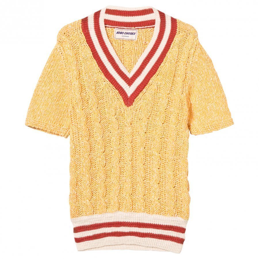 Bobo Choses B.C. Cable Knit Sweater Golden Nugget Paita