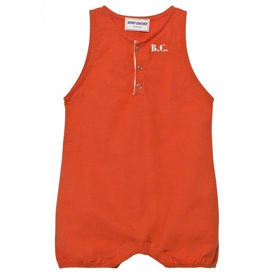 Bobo Choses B.C. Team Baby Romper Red Clay Romper Puku