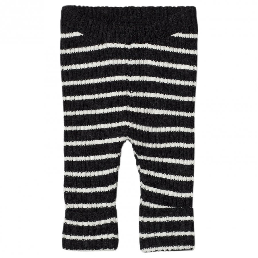 Bobo Choses Baby Knitted Leggings Black Stripes Legginsit