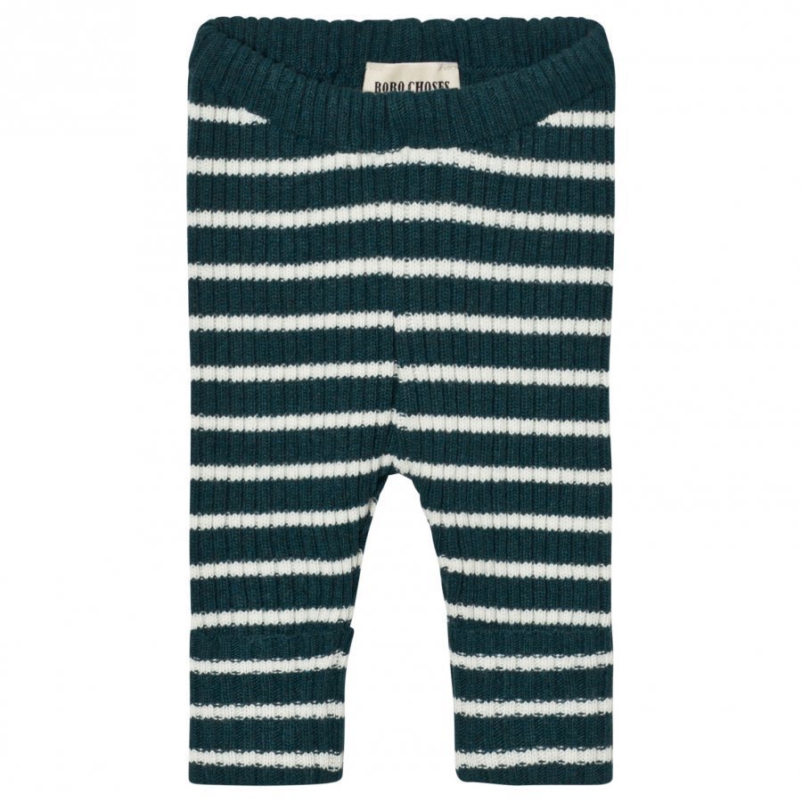 Bobo Choses Baby Knitted Leggings Stripes Dark Blue Legginsit