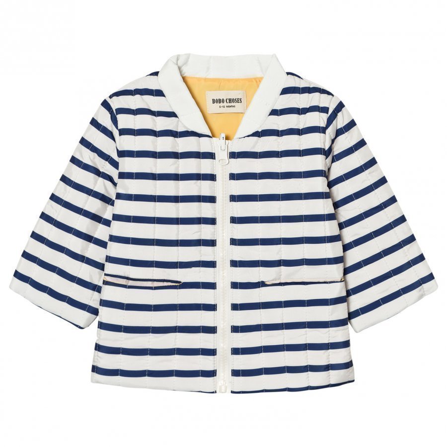 Bobo Choses Baby Reversible Padded Jacket Navy Stripes Tikkitakki