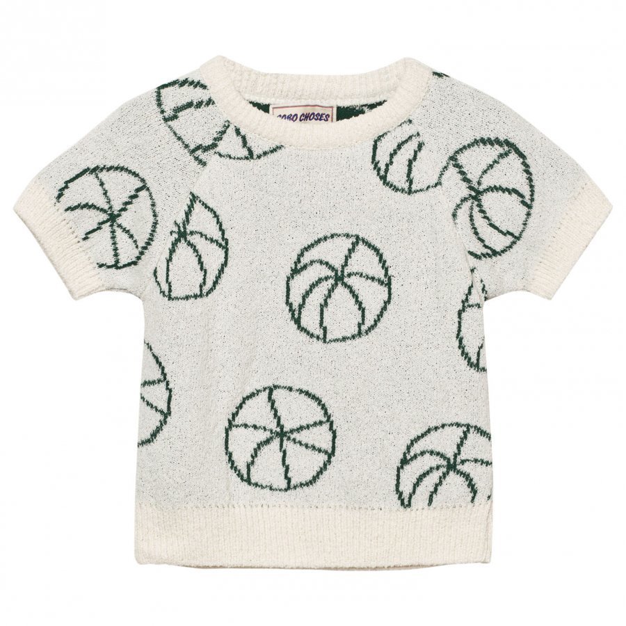 Bobo Choses Basket Ball Baby Knit Sweater Off White Paita