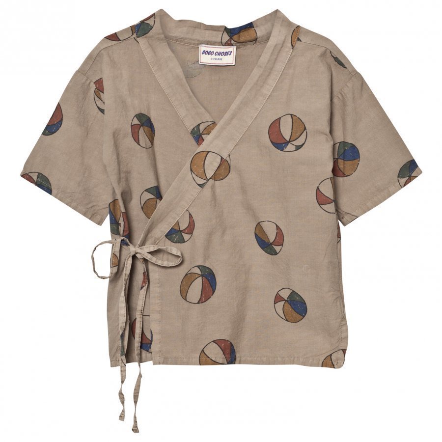 Bobo Choses Basket Ball Kimono Shirt Chateau Grey Pusero