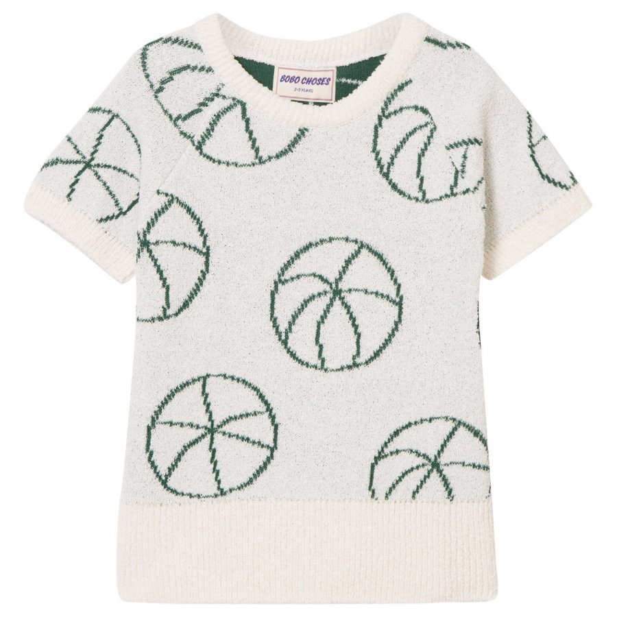 Bobo Choses Basket Ball Knit Sweater Off White Paita