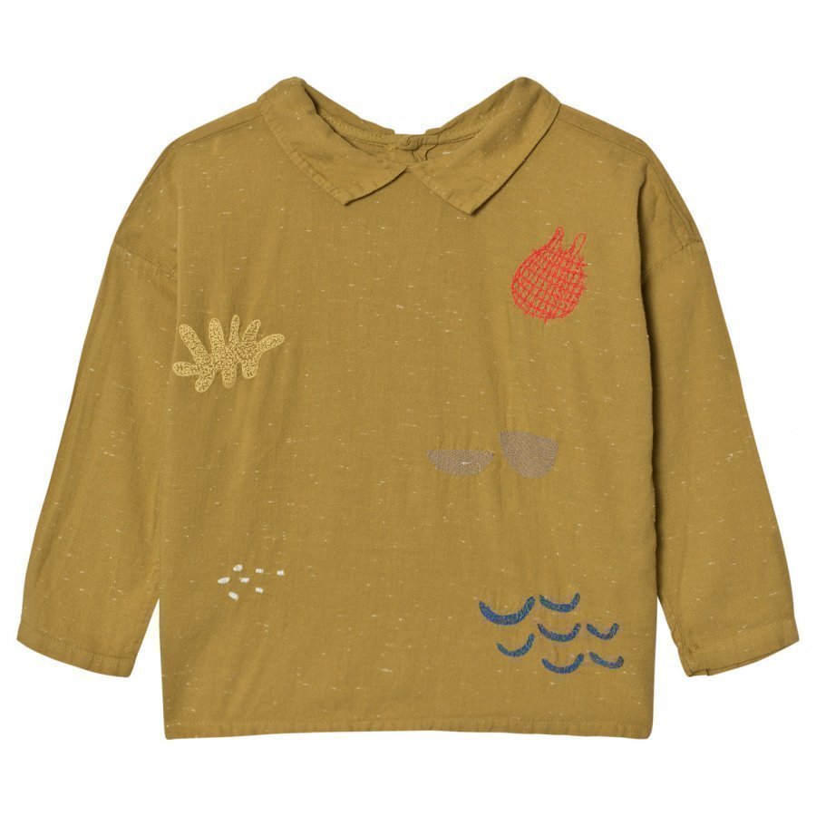 Bobo Choses Buttons Blouse Sea Junk Embroidery Pusero