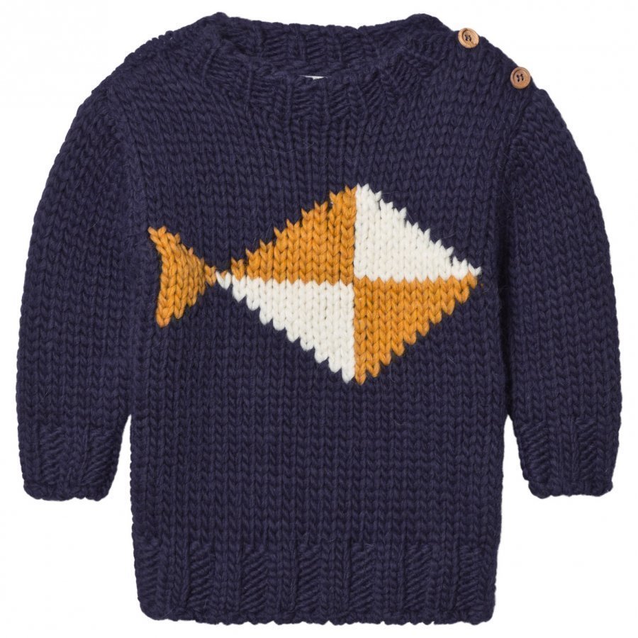 Bobo Choses Fish Intarsia Knitted Sweater Paita