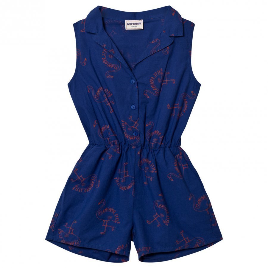 Bobo Choses Flamingos Tailor Romper Mazarine Blue Potkupuku