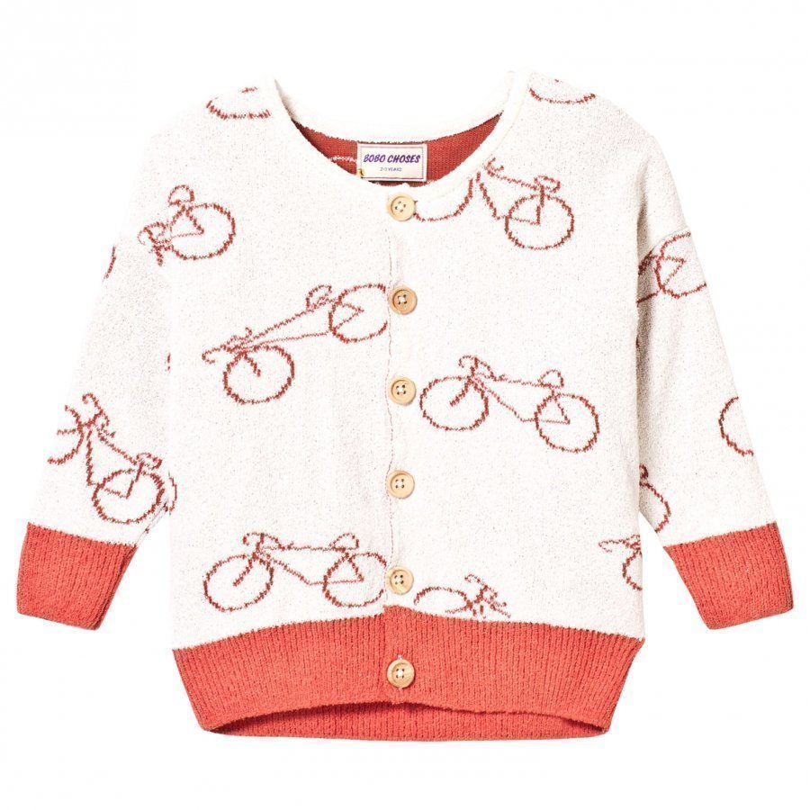 Bobo Choses Knit Cardigan The Cyclist Off White Neuletakki