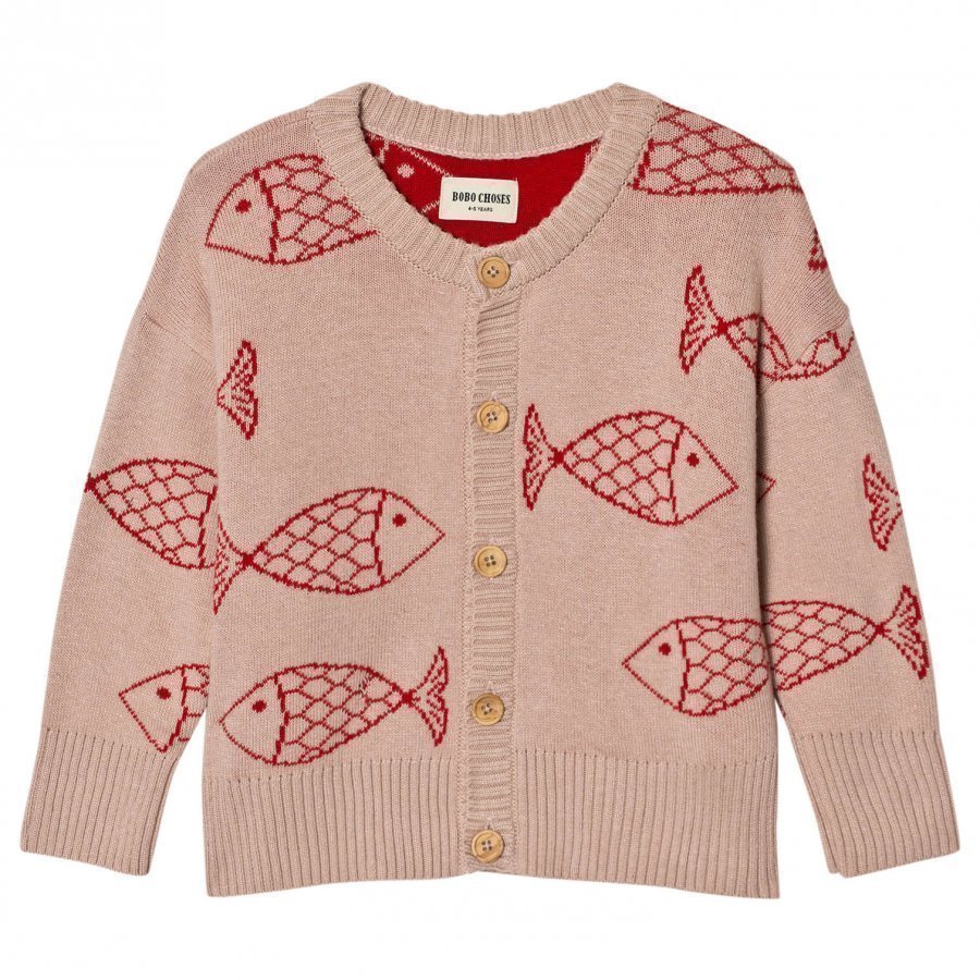 Bobo Choses Knitted Cardigan Shoaling Fish Paita