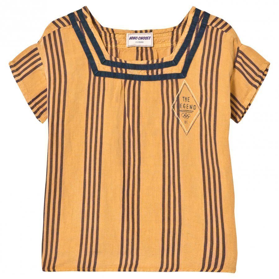 Bobo Choses Legend Striped Sailor Shirt Golden Nugget Pusero