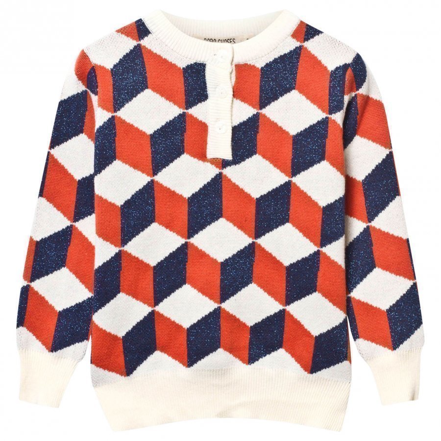 Bobo Choses Op Art Knitted Sweater Blue Paita