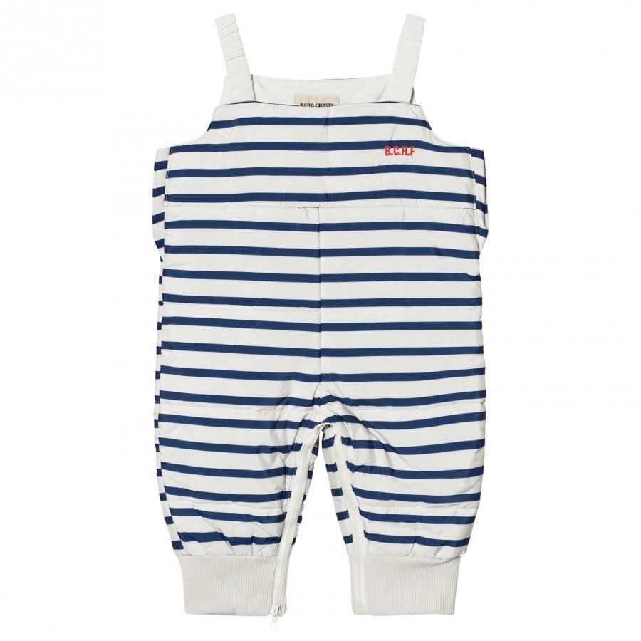 Bobo Choses Padded Overall Navy Stripes Toppahousut