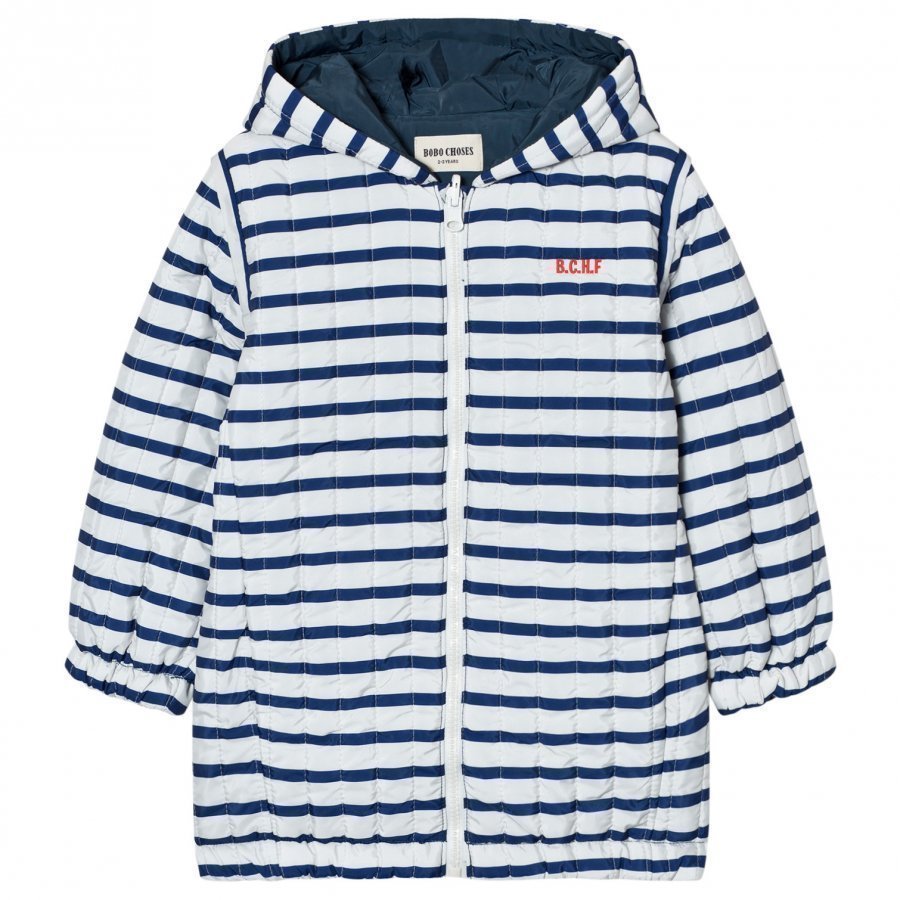 Bobo Choses Reversible Padded Anorak Navy Stripes Tikkitakki